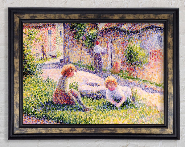Pissarro Children On A Farm Framed Print