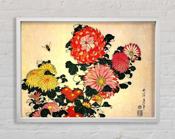 Hokusai Chrysantheme und Biene