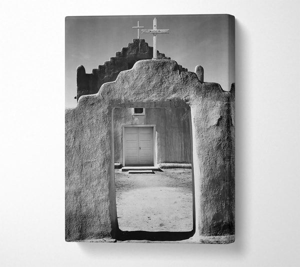  A Canvas Print of Ansel Adams Church Intaos Pueblo New Mexico Canvas Wall Art