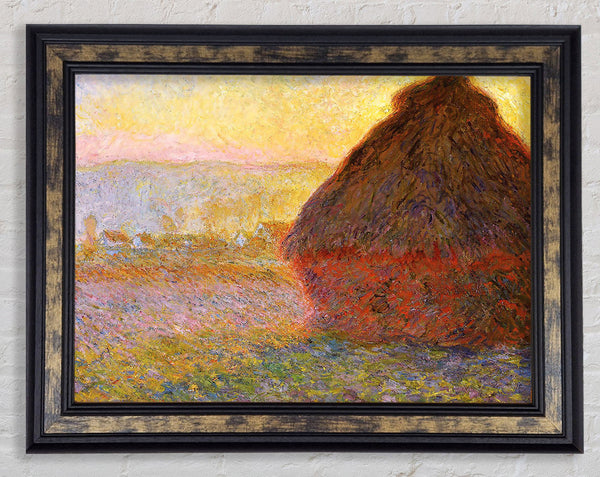 Claude Monet Gray stacks 1 Framed Print