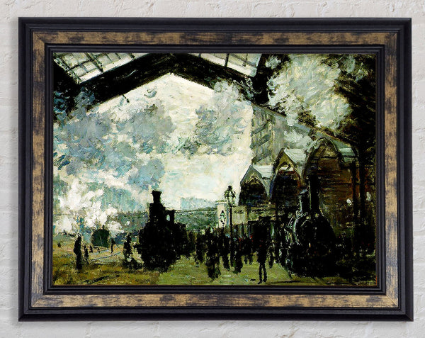 Claude Monet The Saint-Lazare Station Framed Print
