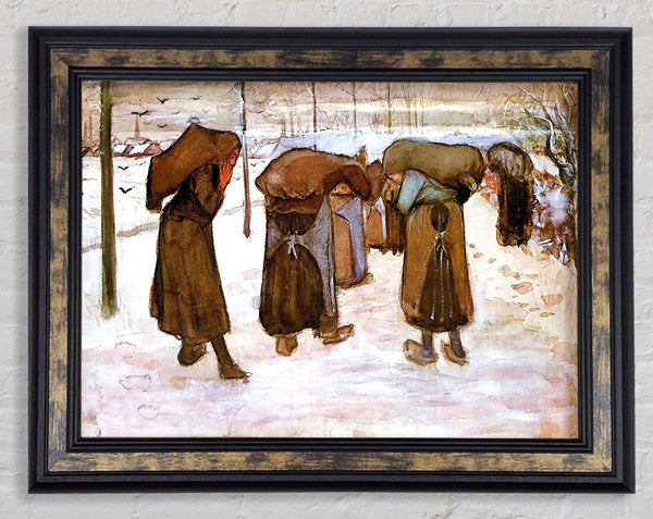 Van Gogh Coal Bearing Women Framed Print
