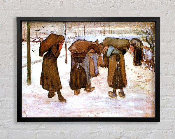 Van Gogh Coal Bearing Women Framed Print