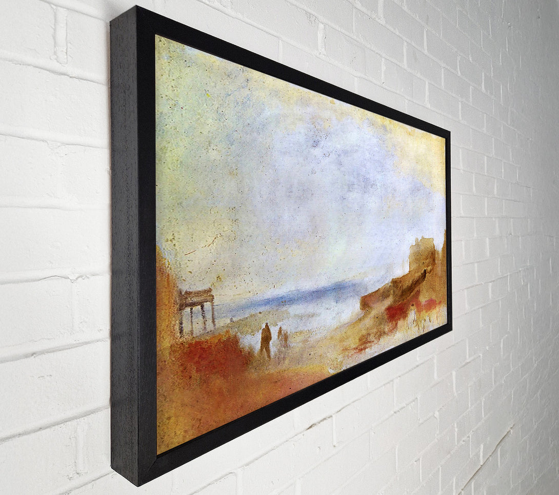  A Canvas Print of Joseph Mallord Turner Coastal Scene With Buildings Canvas Print