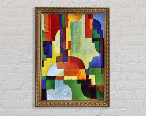 August Macke Coloured Forms 1 Framed Print