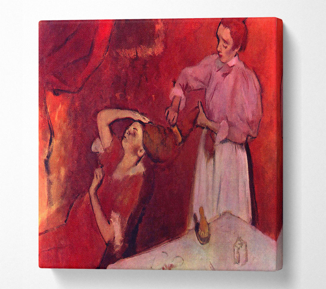  A Canvas Print of Degas Combing Hair Canvas Print