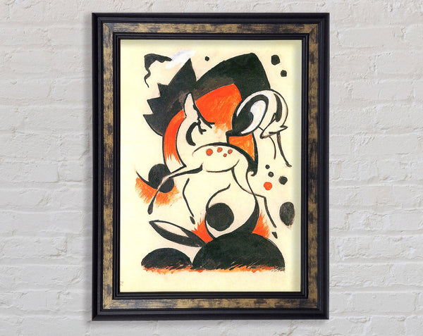 Franz Marc Composition With Two Deer Framed Print