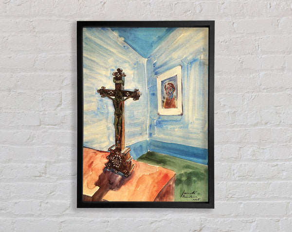 Walter Gramatte Kruzifix im Zimmer