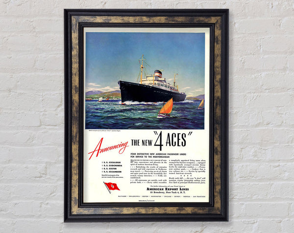 Cunard Line Framed Print