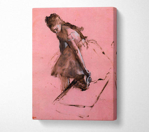  A Canvas Print of Degas Dancer Slipping On Her Shoe Canvas Art