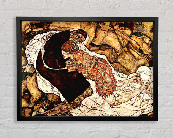 Schiele Death And The Woman Framed Print