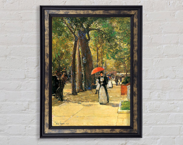 Hassam Die Fifth Avenue Beim Washington Square Framed Print