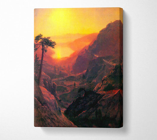 Bierstadt Donner Lake Canvas Wall Art