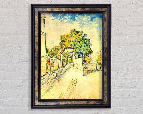 Van Gogh Entrance To The Moulin De La Galette Framed Print