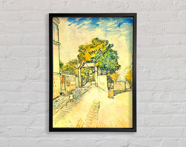 Van Gogh Entrance To The Moulin De La Galette Framed Print
