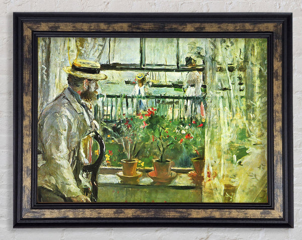 Morisot Paints Manet On The Isle Of Wight Framed Print