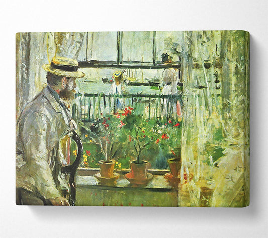 Morisot Paints Manet On The Isle Of Wight Canvas Wall Art