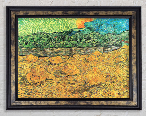 Van Gogh Evening Landscape At Moonrise Framed Print