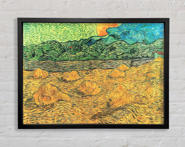 Van Gogh Evening Landscape At Moonrise Framed Print