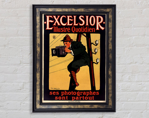 Excelsior Affiche Framed Print