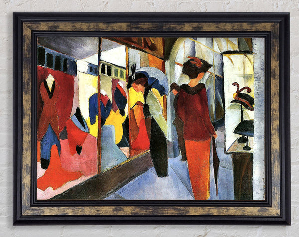August Macke Fashion Store Framed Print