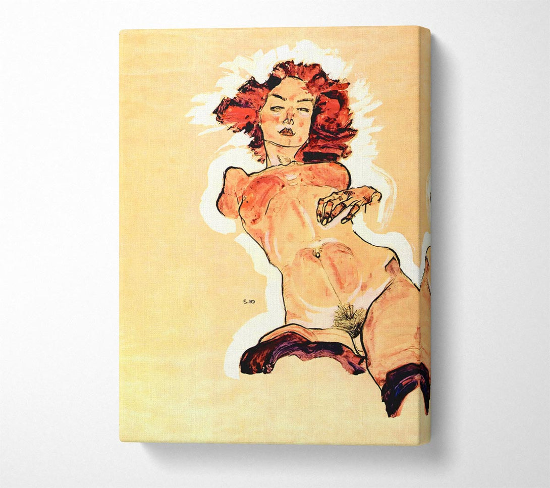  A Canvas Print of Schiele Female Act Canvas Wall Art