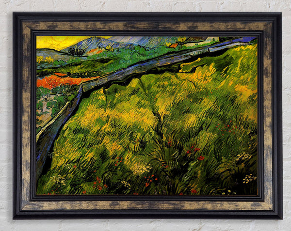 Van Gogh Field Of Spring Wheat At Sunrise Framed Print