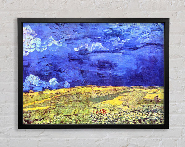 Van Gogh Field Under Storm Heaven Framed Print