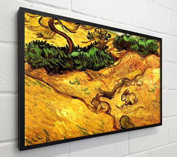 Van Gogh Field With Two Rabbits