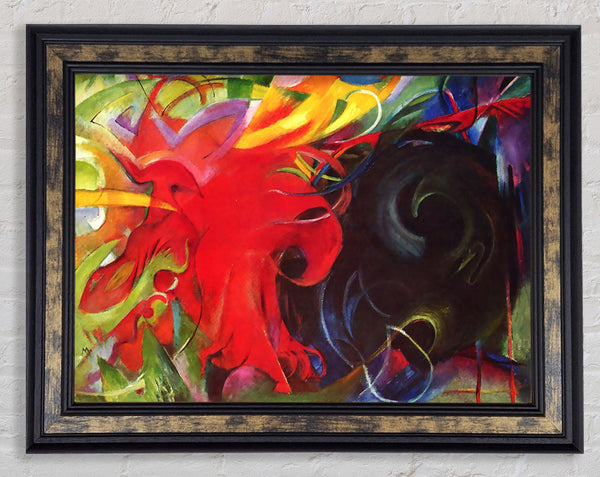 Franz Marc Fighting Forms Framed Print