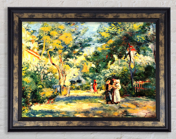 Van Gogh Figures In The Garden Framed Print