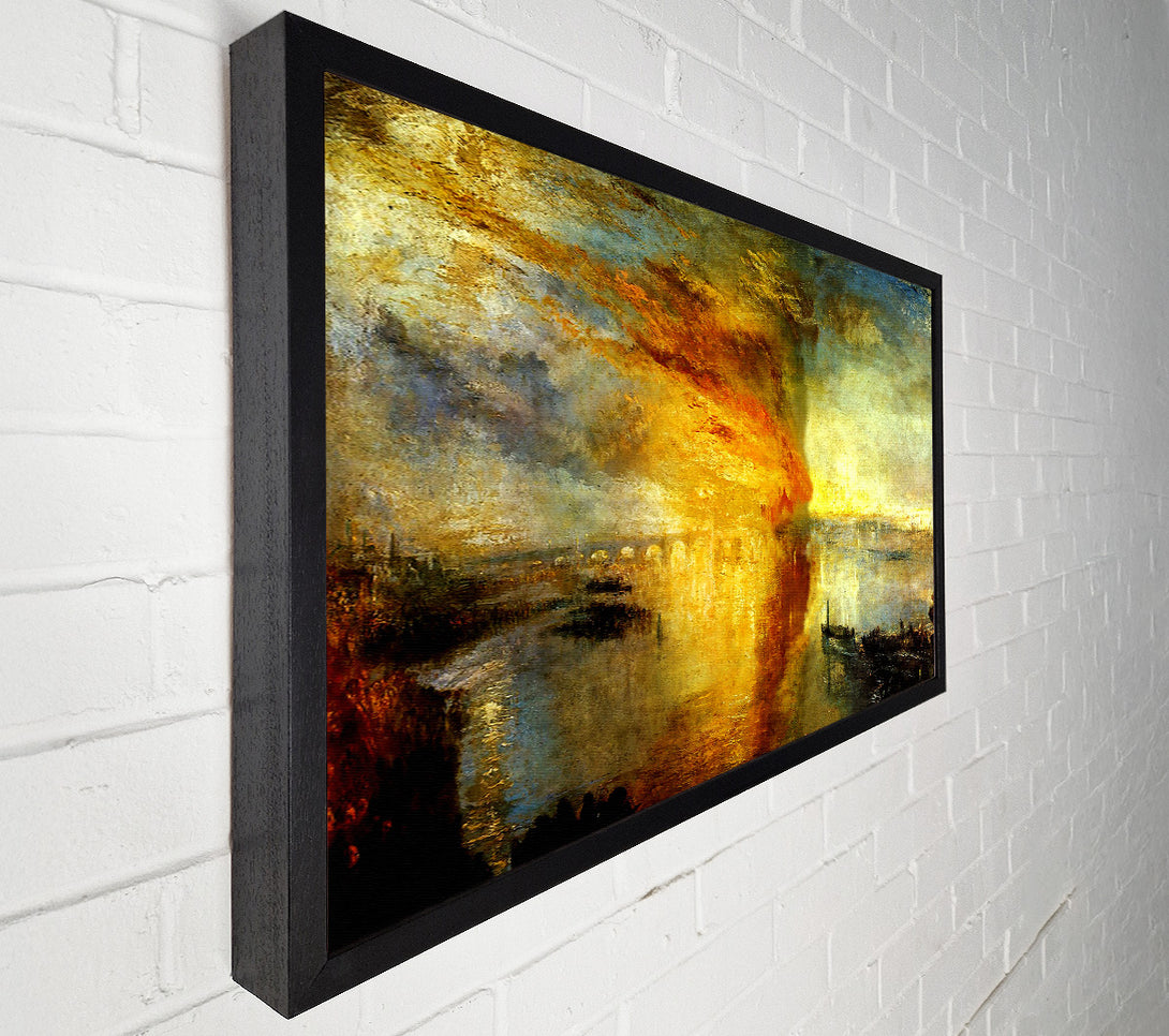  A Canvas Print of Joseph Mallord Turner Fire At The Parliament Building In 1834 Canvas Wall Art