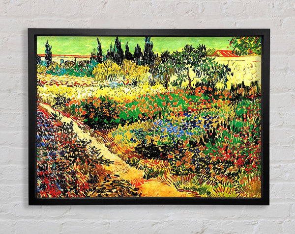 Van Gogh Flowering Garden With Path Framed Print