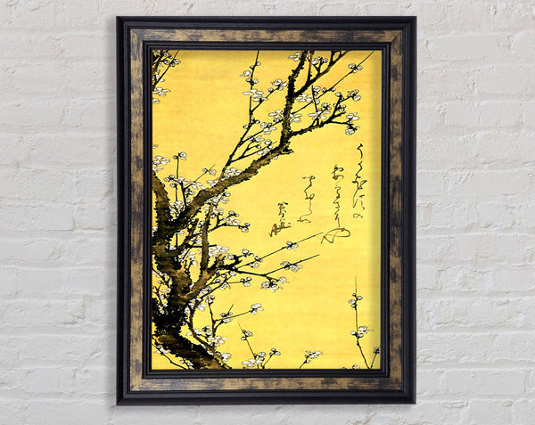 Hokusai Flowering Plum Framed Print