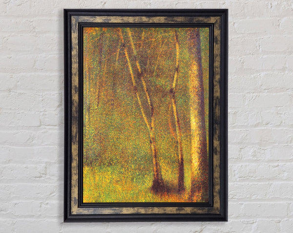 Seurat Forest In Pontaubert Framed Print