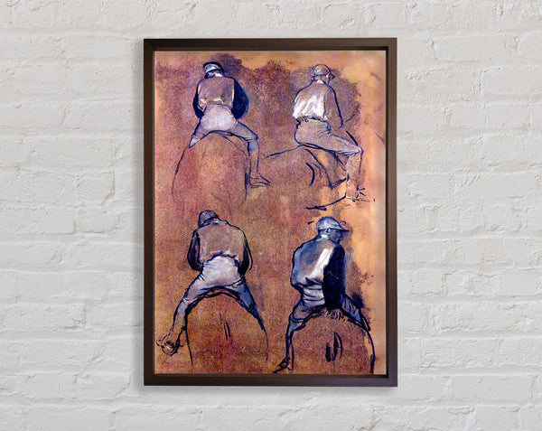 Degas Vier Studien von Jockeys