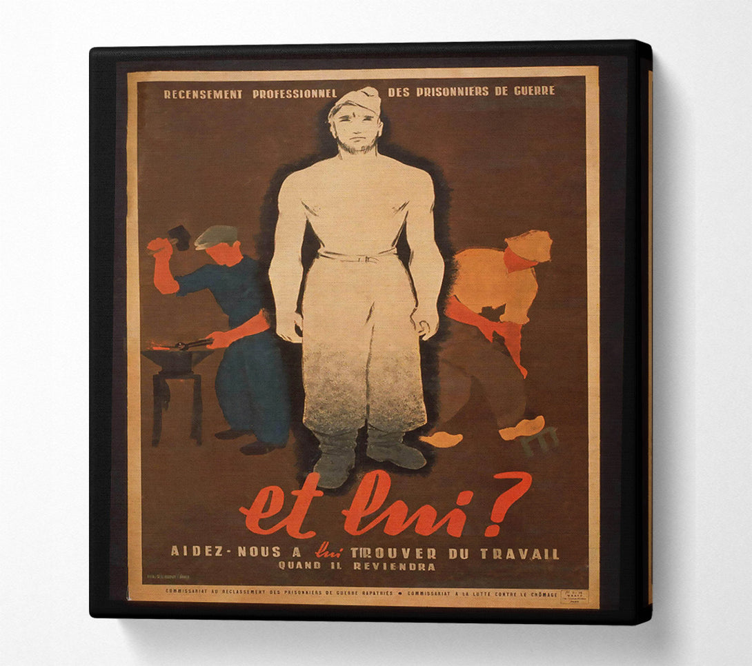 A Canvas Print of French Poster 4 Canvas Wall Art