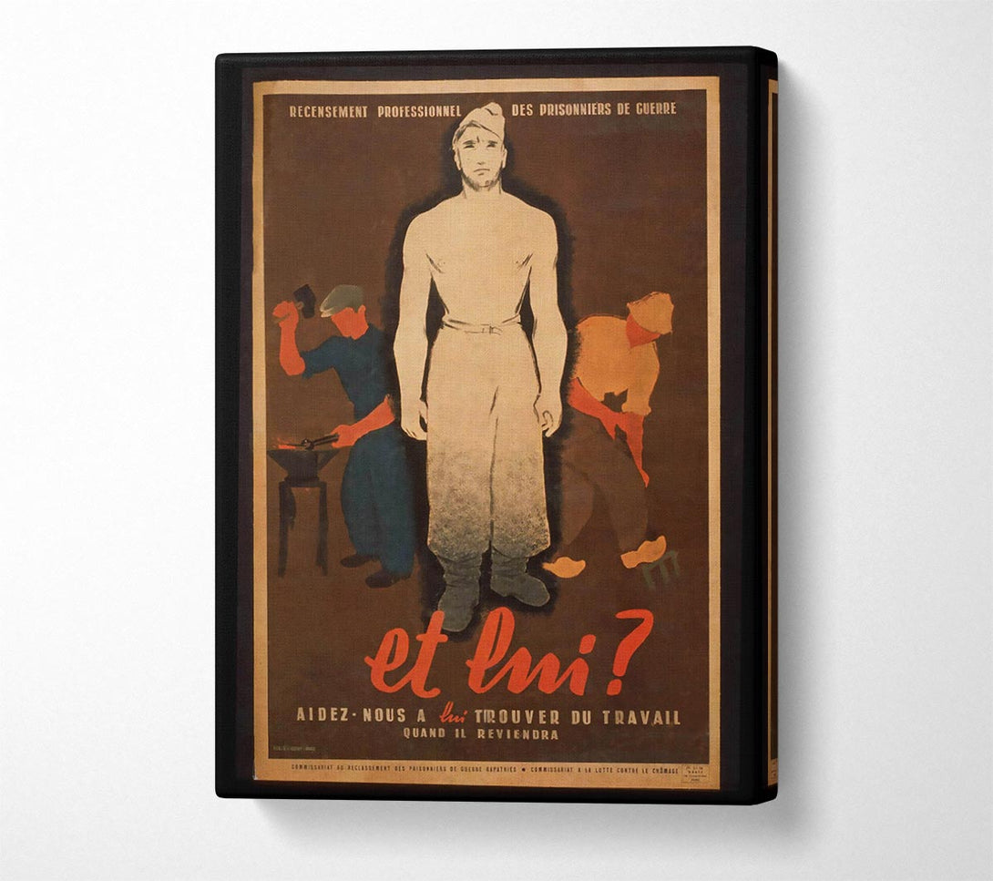  A Canvas Print of French Poster 4 Canvas Wall Art