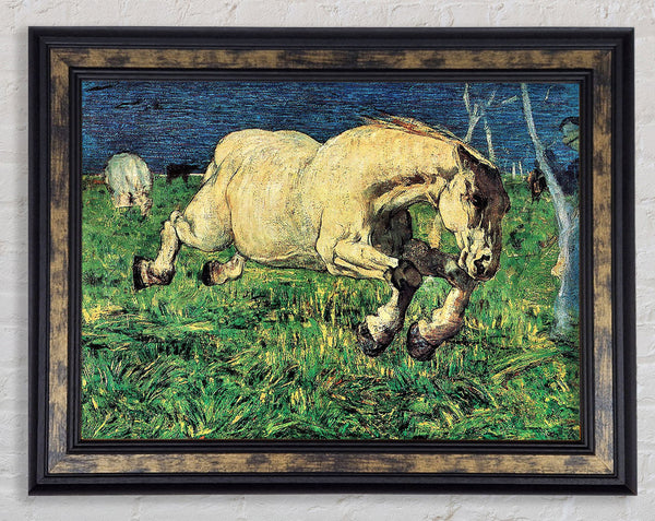 Segantini Galloping Horse Framed Print