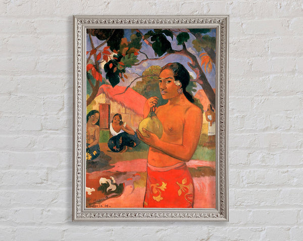 Gauguin Woman Holding A Fruit