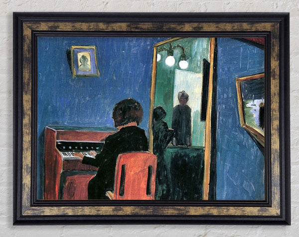 Walter Gramatte Girl At The Keyboards Framed Print