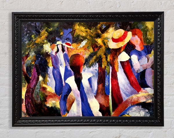 August Macke Mädchen im Freien