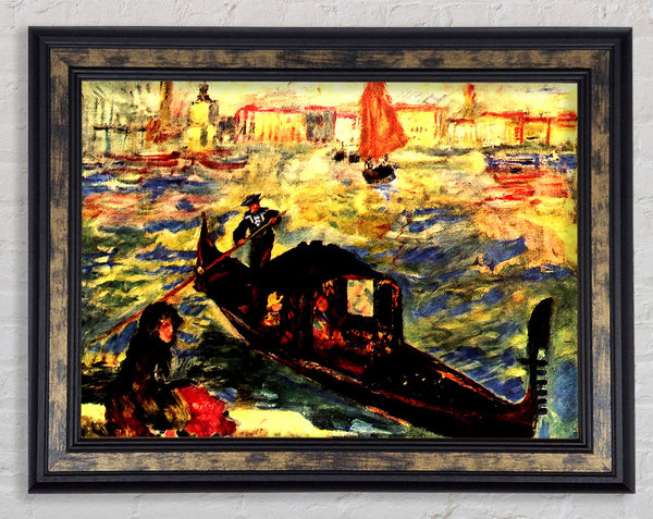 Renoir Gondola On The Canale Grande Framed Print