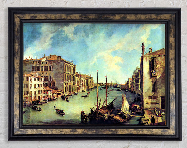 Canaletto Grand Canal At San Vio Framed Print