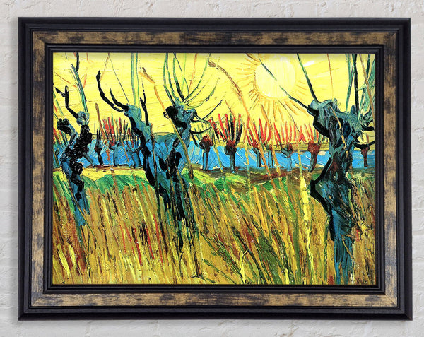 Van Gogh Grazing At Sunset Framed Print