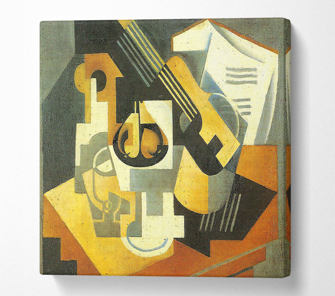  A Canvas Print of Juan Gris Guitar And Fruit Bowl 1 Canvas Art