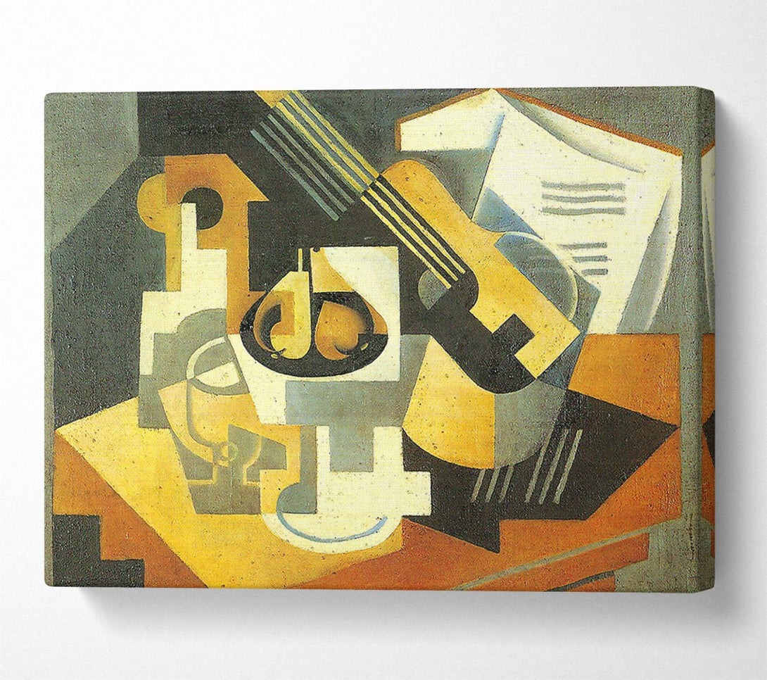  A Canvas Print of Juan Gris Guitar And Fruit Bowl 1 Canvas Art