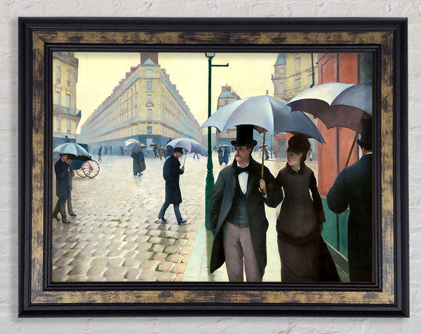 Gustave Caillebotte Paris Street On A Rainy Day Framed Print