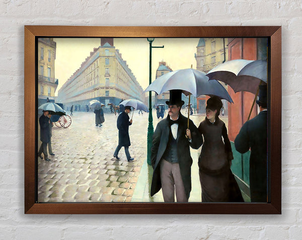 Gustave Caillebotte Paris Street On A Rainy Day Framed Print