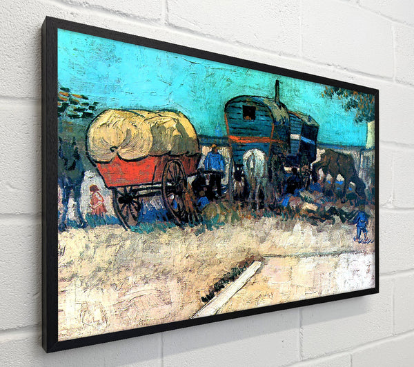 Van Gogh Gypsy Camp With Horse Carriage